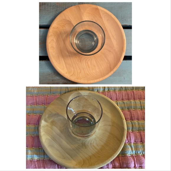 Uncommon Goods Cookies and Milk Wooden Platter With Milk Glass in Center - Picture 4 of 16
